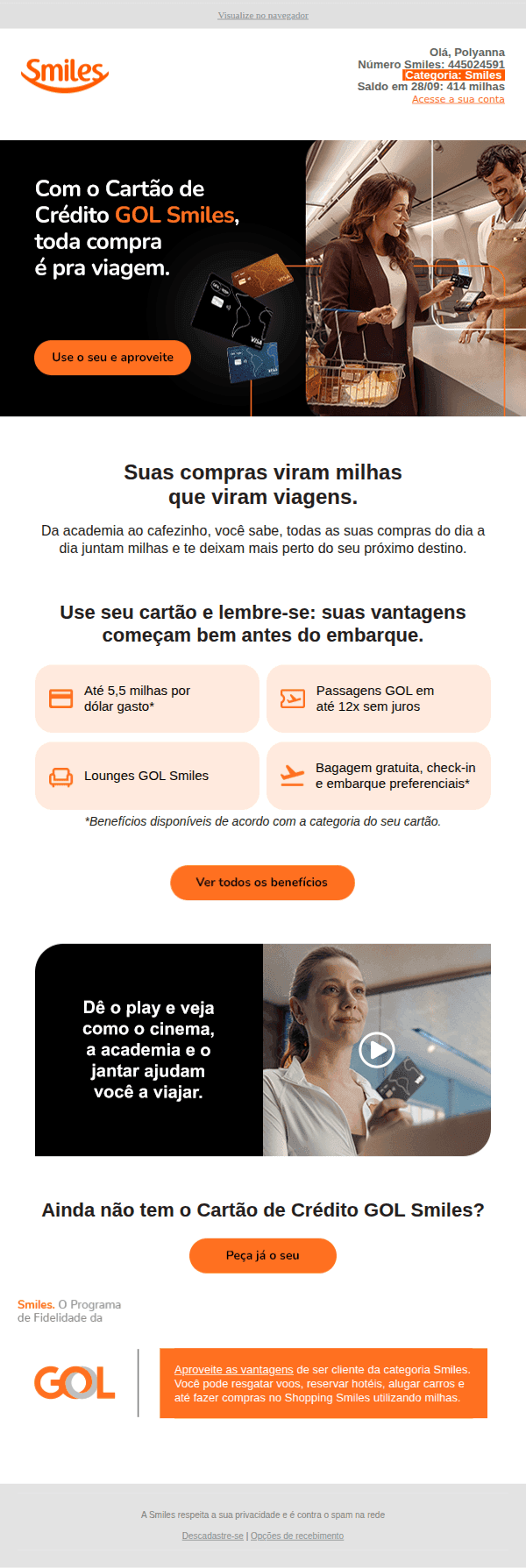 Smiles: Cartão de Crédito GOL Smiles, toda compra é pra viagem. 💳✈️