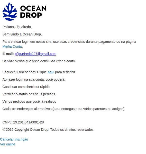 Ocean drop: Bem-vindo a Ocean Drop