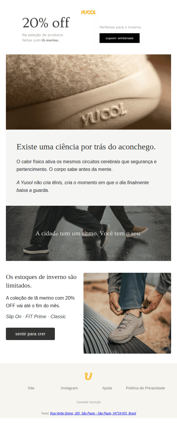 Yuool: O corpo entende o que a mente ainda tenta ignorar.