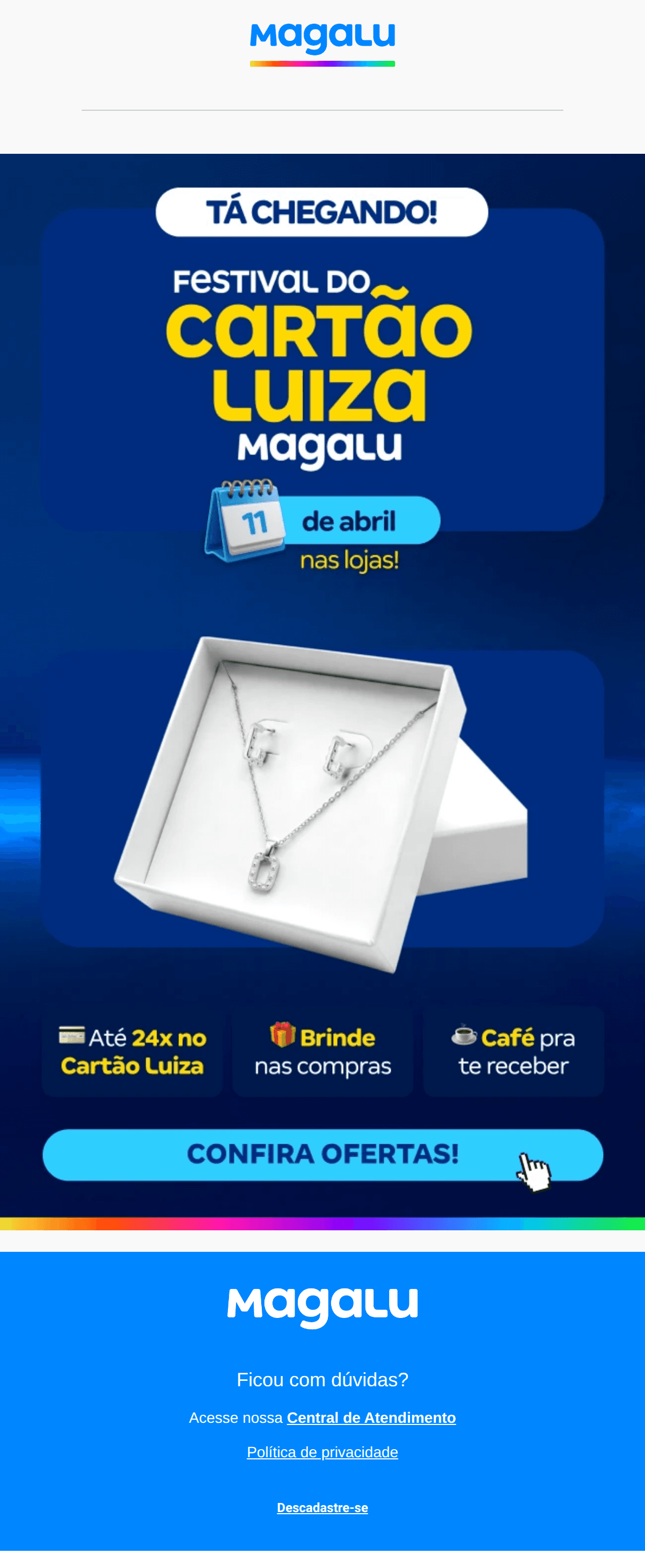 Magalu: Tá chegando, o Festival do Cartão Luiza! 🎉💳