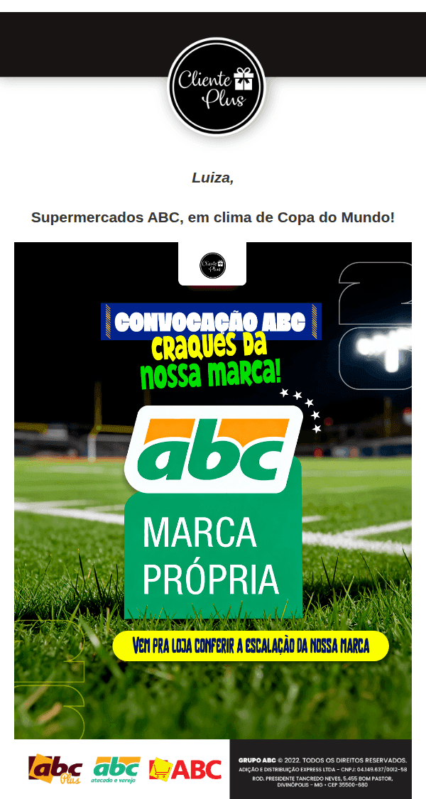 Supermercados abc: Só falta você na escalação da economia!