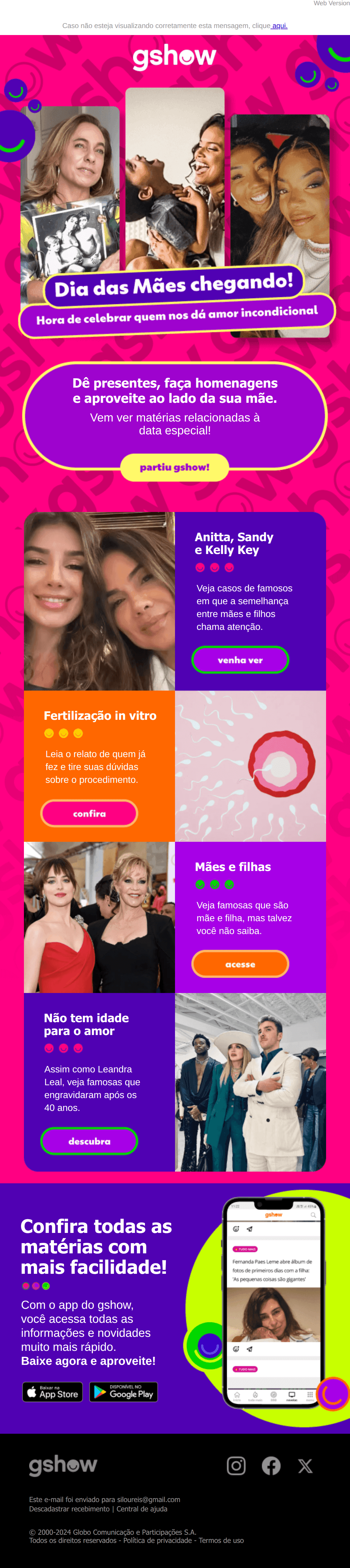 Globoplay: Dia das mães das celebridades 🤩