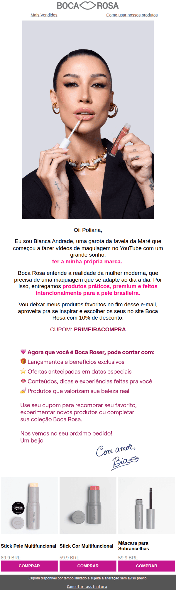 Boca rosa: Bem vindo a Boca Rosa 👄 - feita por Bianca Andrade