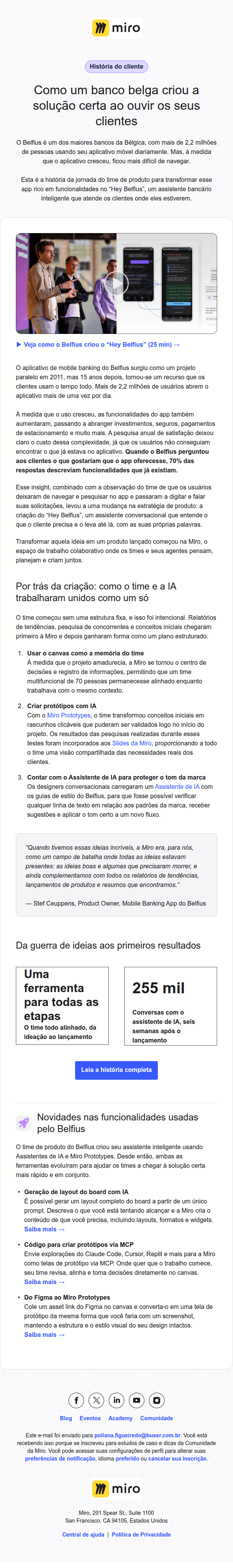 Miro: Como um banco belga criou um assistente inteligente que os