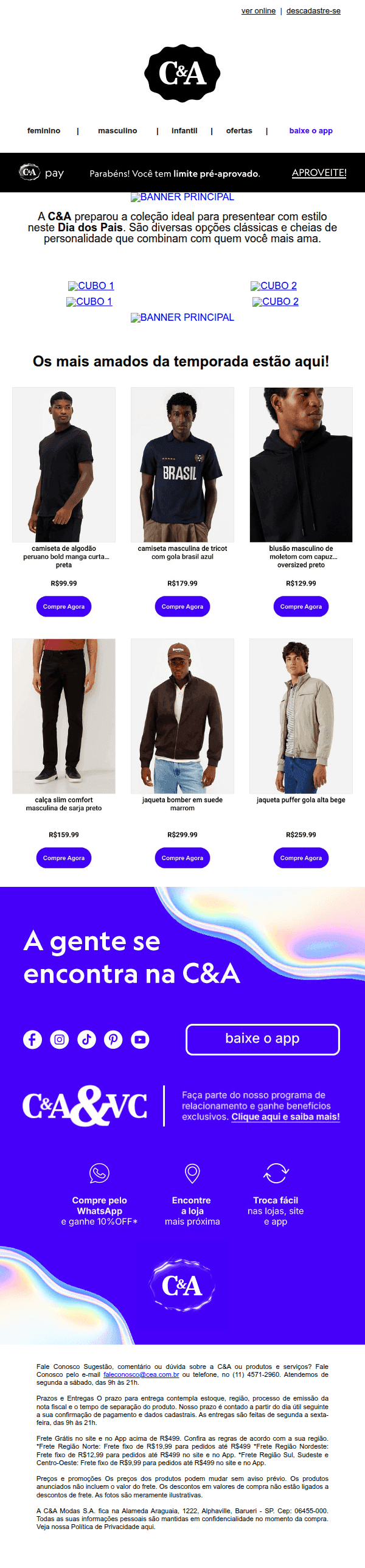 C&a: Dia dos Pais: a gente se encontra na C&A!