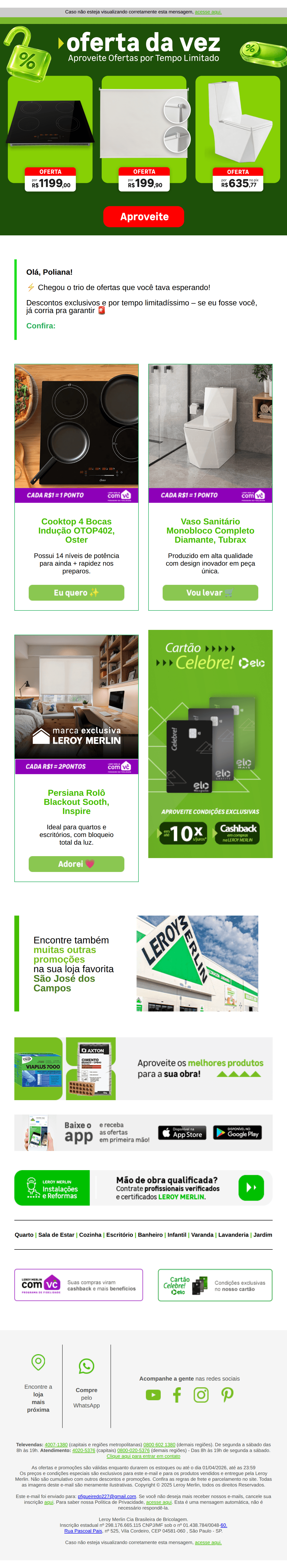 Leroy Merlin: Chegaram as ofertas da vez, [name] 🤑⚡