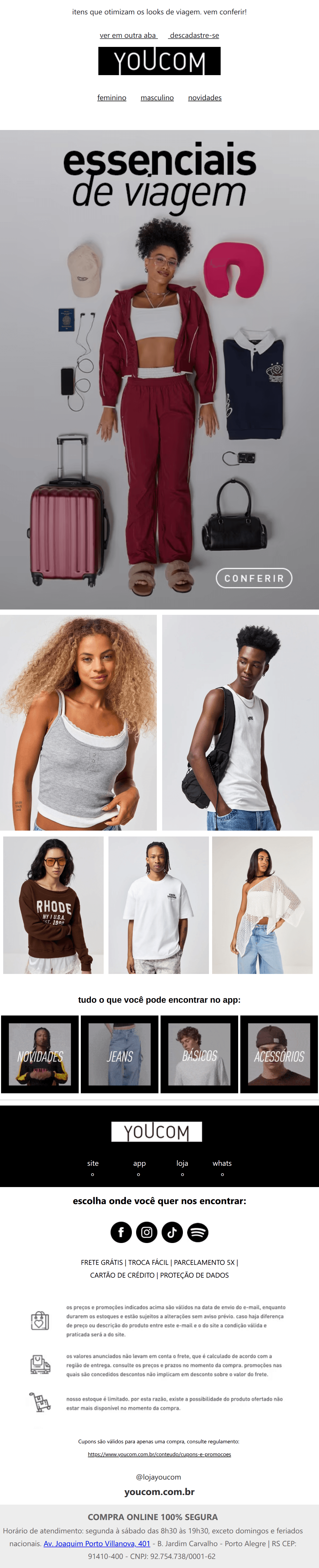 Youcom: essenciais pra mala 🧳