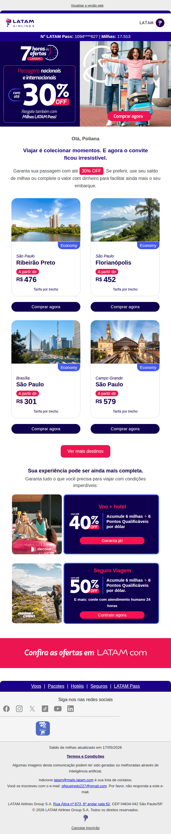 Latam: Onde vai ser sua próxima viagem? 🌎