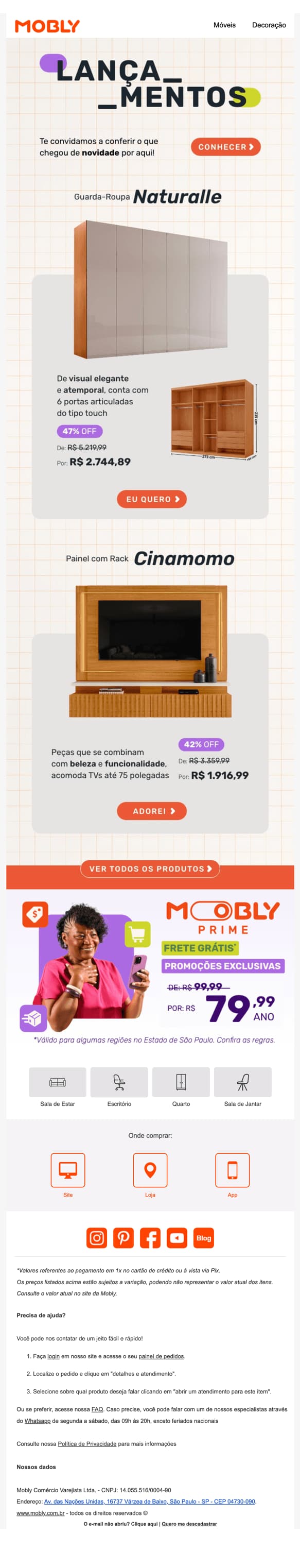 Mobly: Lançamentos te esperam aqui 😍