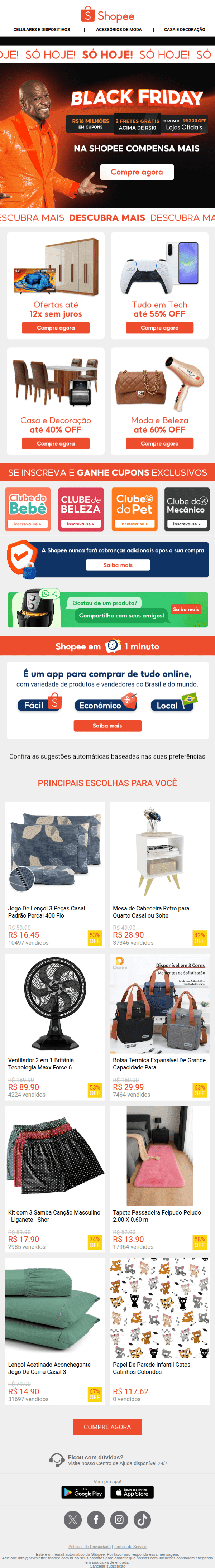 Shopee: É HOJE: Black Friday na Shopee
