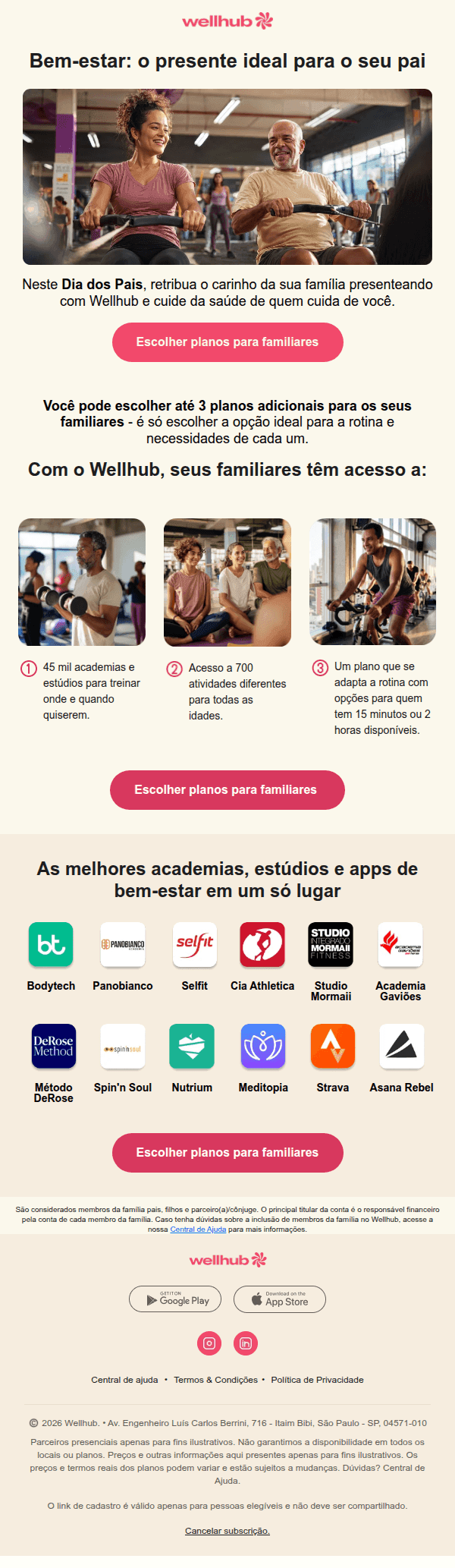 Wellhub: @name, dica para o Dia dos Pais 🎁