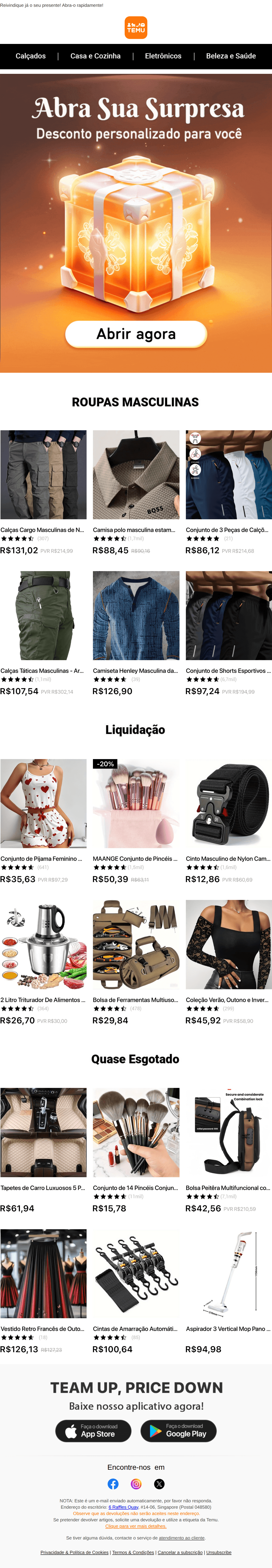 Temu: Você recebeu um PRESENTE SECRETO!