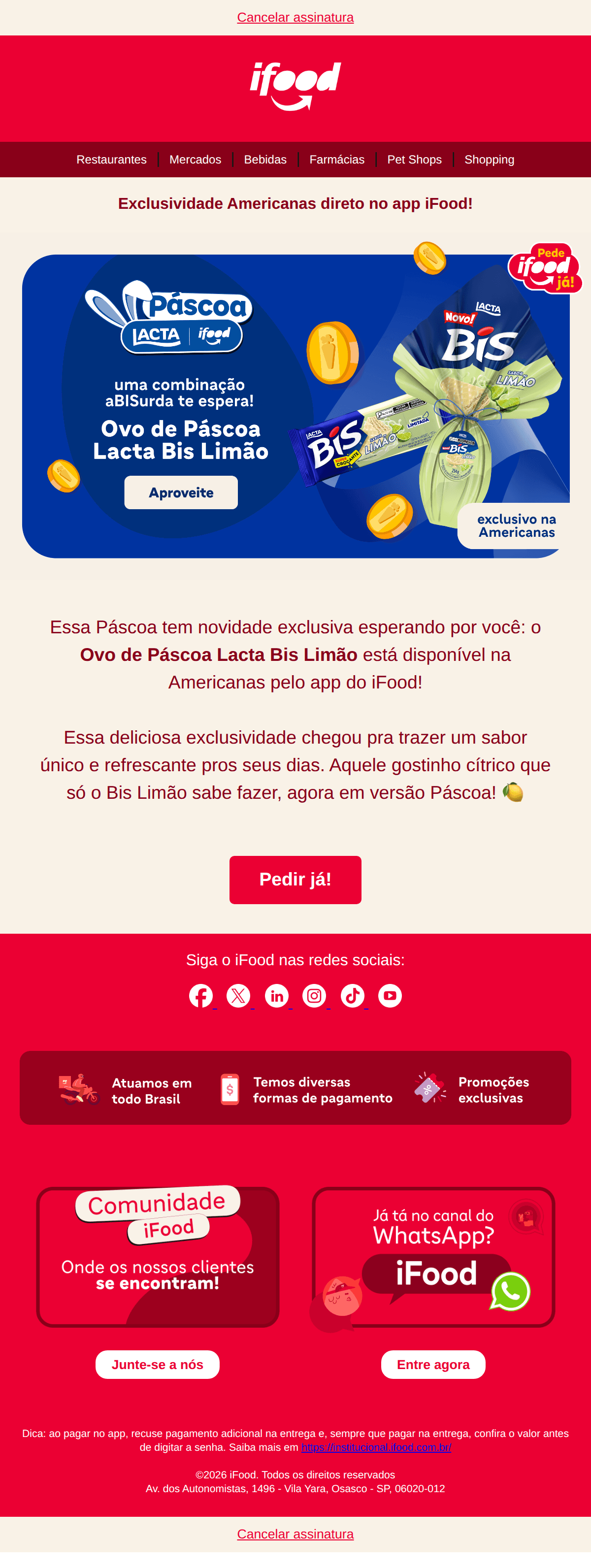 Ifood: Sua Páscoa com sabor aBISurdo! 🐰