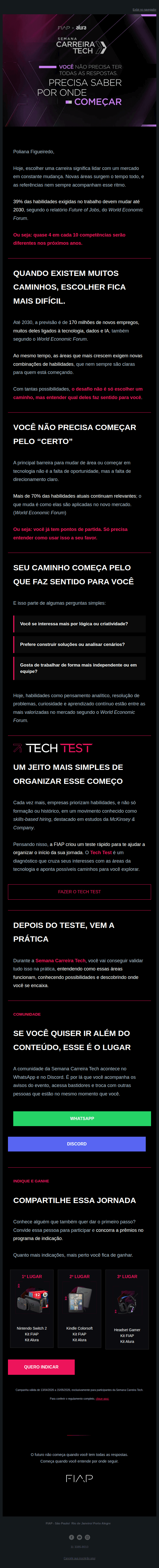 Fiap: Antes de escolher sua área, entenda isso