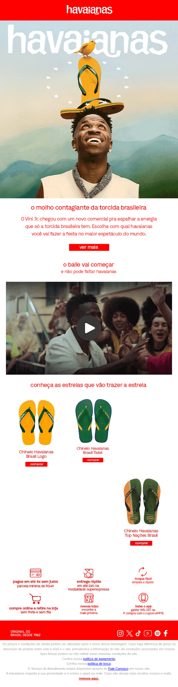 Havaianas: Havaianas e Vini Jr. 🇧🇷 🔥