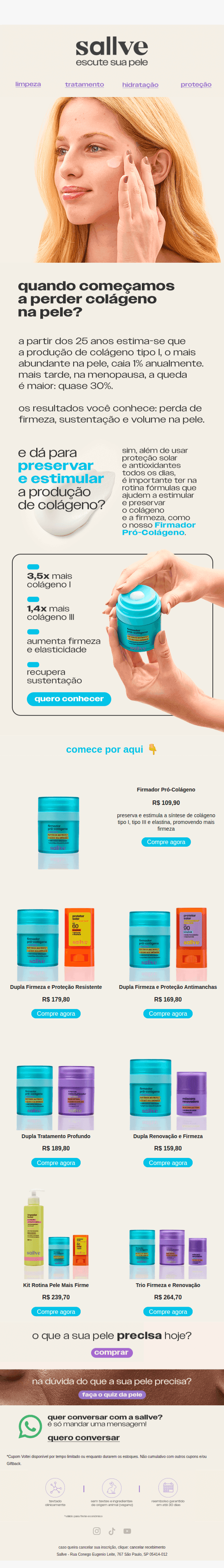 Sallve: colágeno: o que muda na sua pele aos 25?