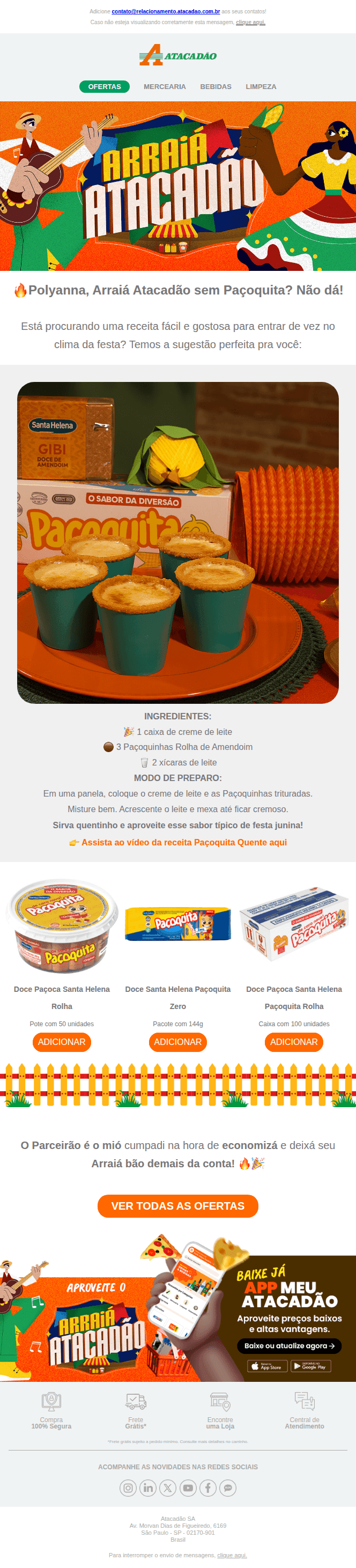 Atacadao: Tem receita de Paçoquita Quente pra você!