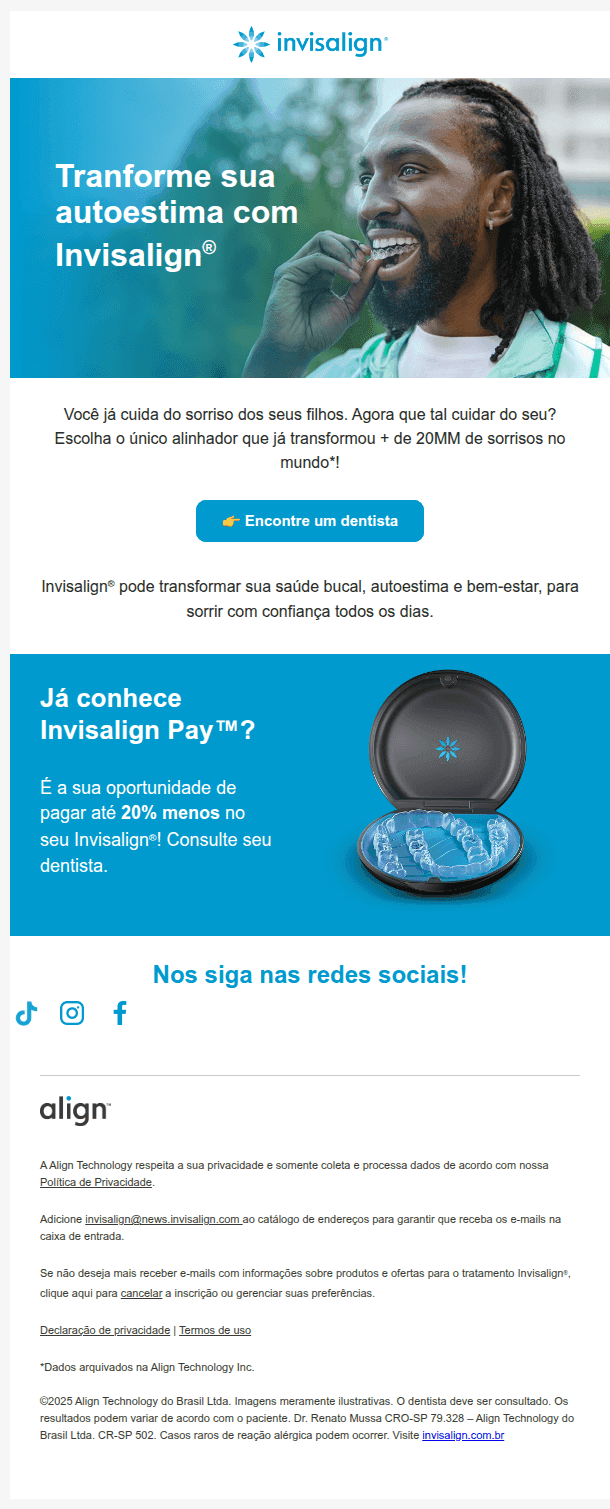 Invisalign: Neste Dia dos Pais o presente é pra você! 💙