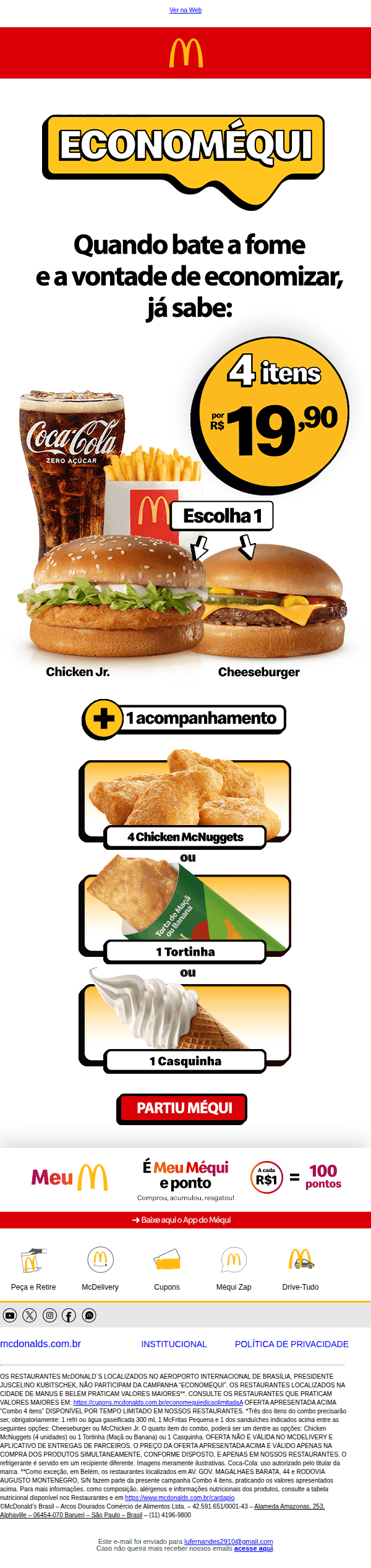 Mcdonalds: [name] o Economéqui tá te esperando 🍔