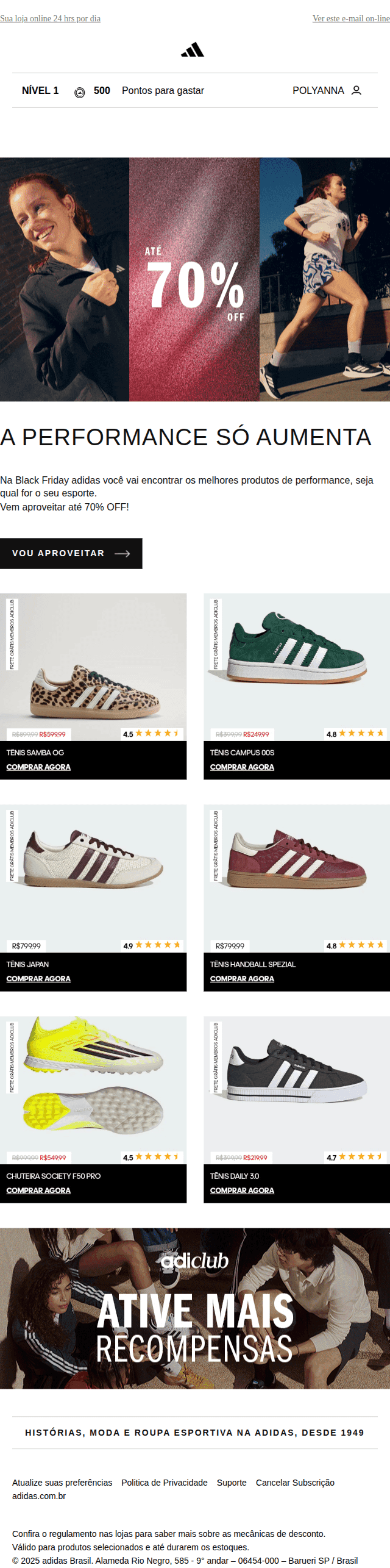 Adidas: Corre aqui — as promoções que você queria 😀
