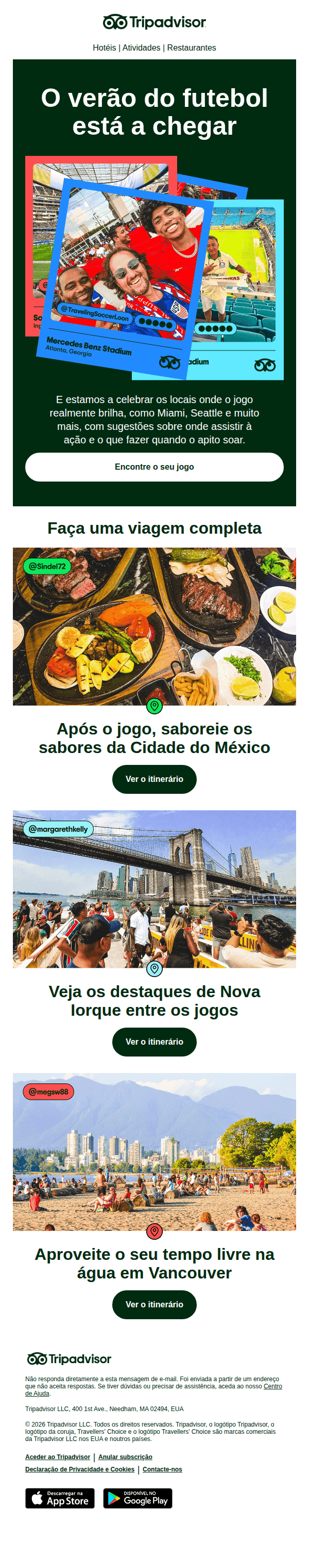 Tripadvisor: 7 cidades de futebol com muito para fazer para além do jogo ⚽