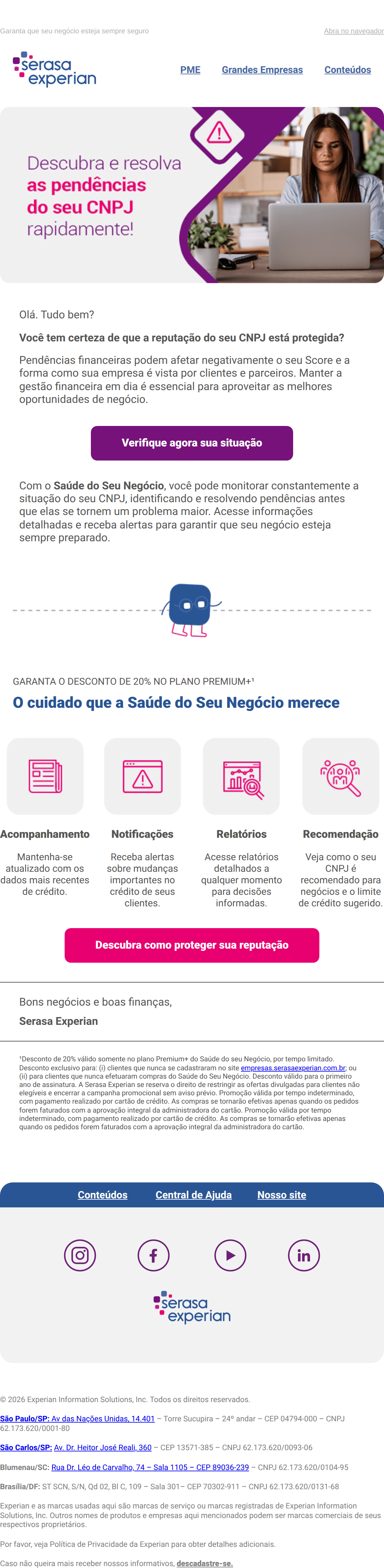 Serasa experian: 🔍 Como anda a reputação do seu CNPJ?