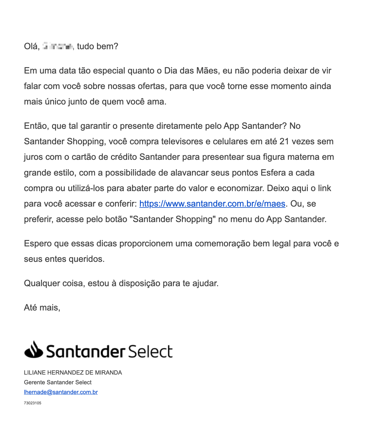 Santander: Torne o Dia das Mães especial com o Santander Shopping