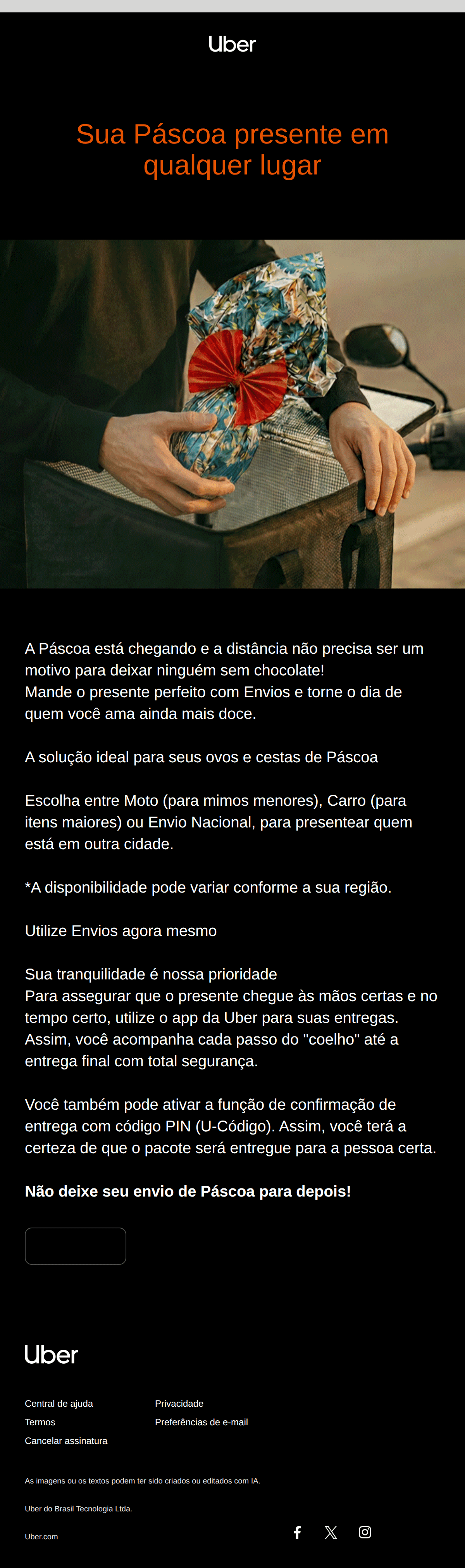 Uber: Não deixe o coelho esperando!🐰