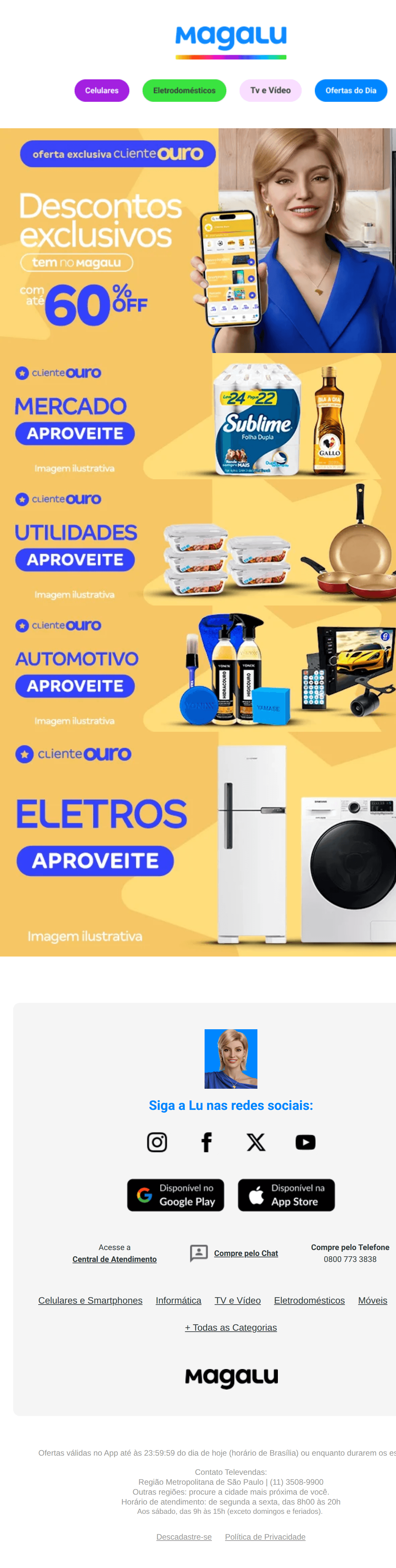 Magalu: Pra você que é Cliente Ouro ✨