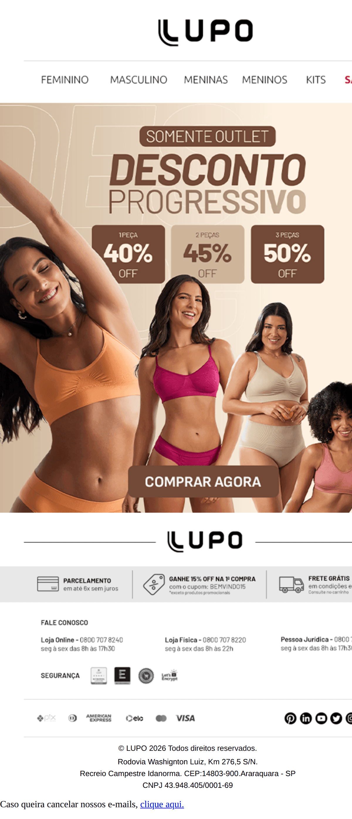 Lupo: Desconto progressivo ON 🔓
