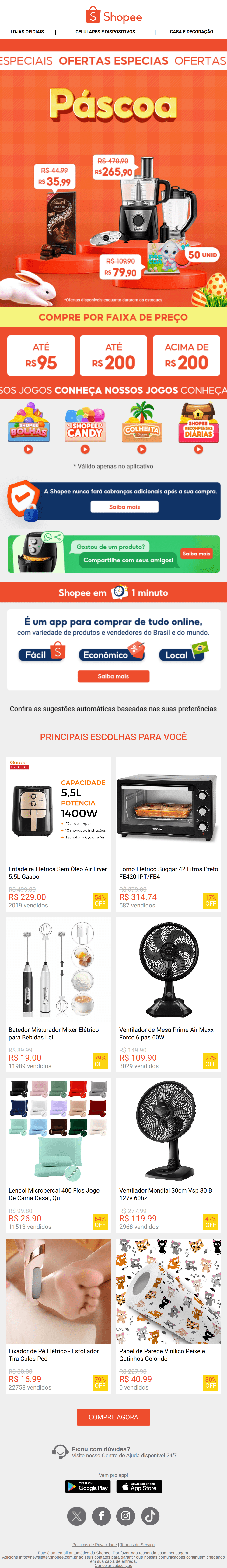 Shopee: A Páscoa chegou na Shopee 🍫