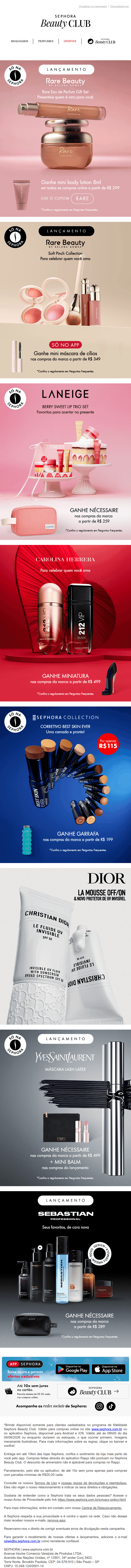 Sephora: RARE BEAUTY: cupom + lançamento🩷