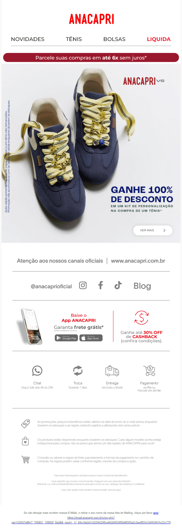 Anacapri: 100% OFF no kit de personalização 🎁