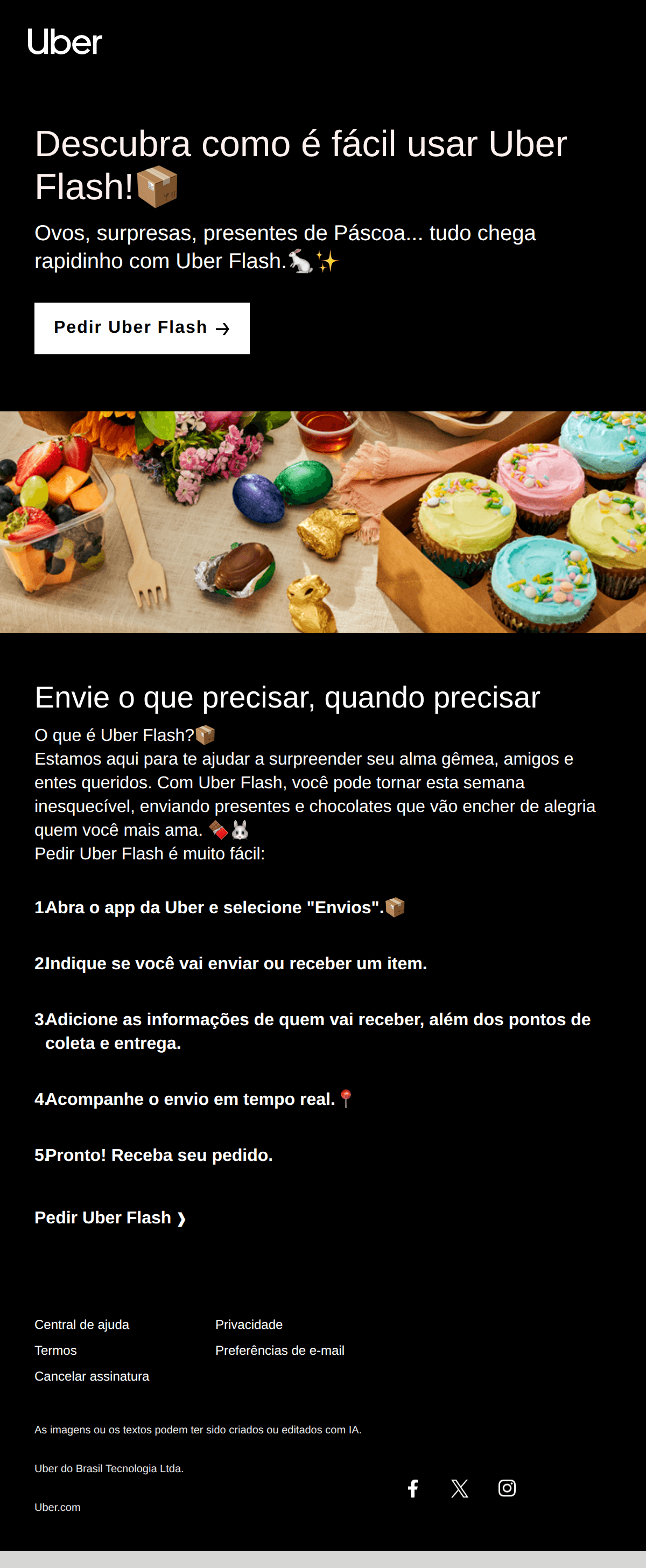 Uber: Nem o coelho entrega com tanto estilo 🐰✨