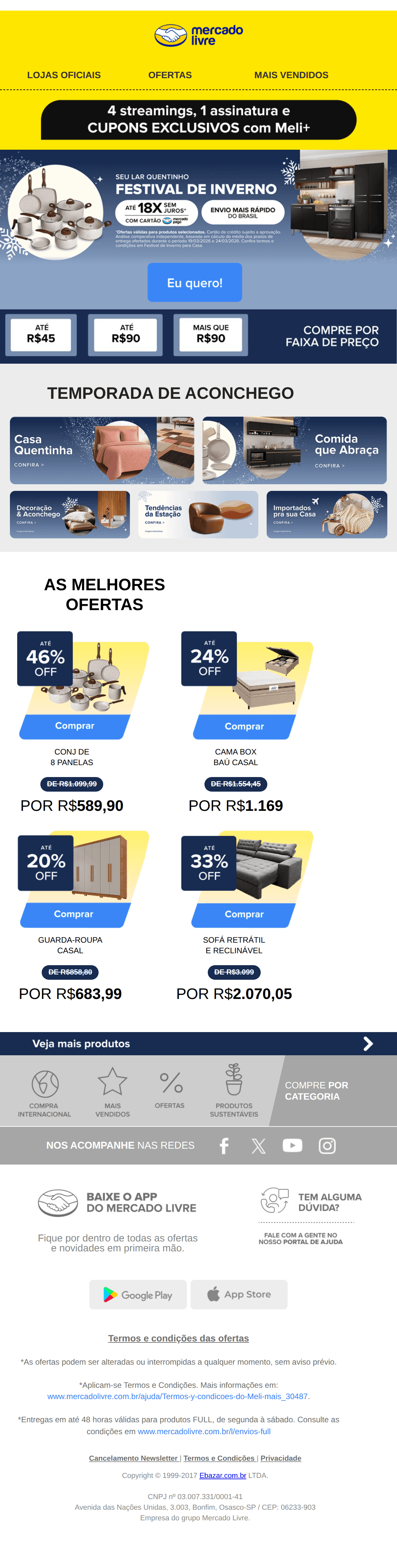 Mercado livre: Prepare sua casa para o inverno ❄️