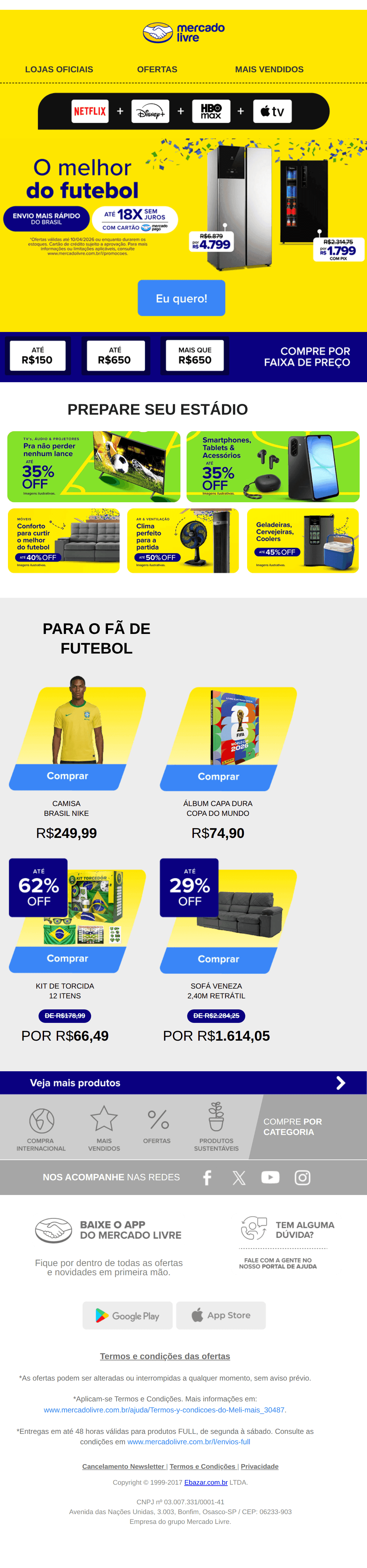 Mercado livre: Prepare-se para a Copa 🏆