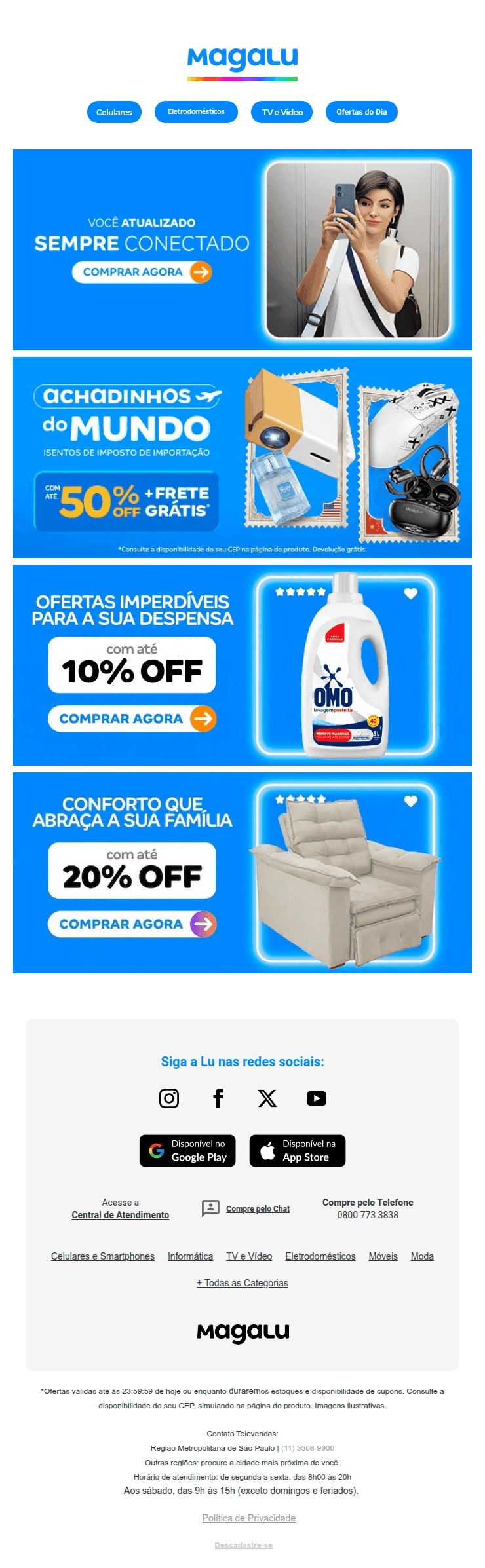 Magalu: Bem-Vindo Agosto!💙