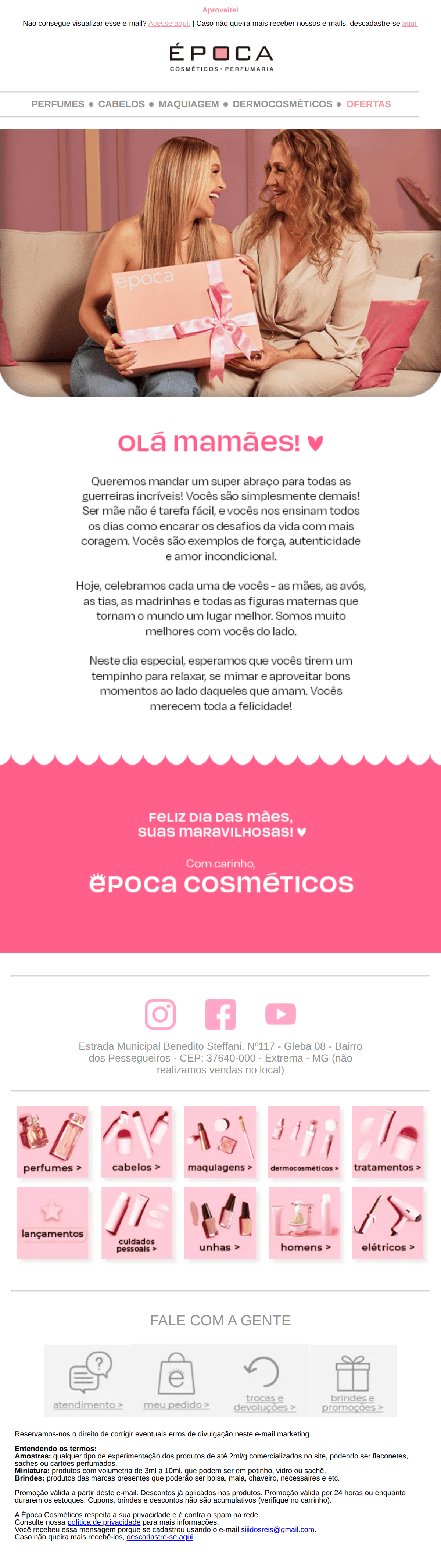 Epoca cosmeticos: Época deseja um feliz Dia da Mães! ﻿💞