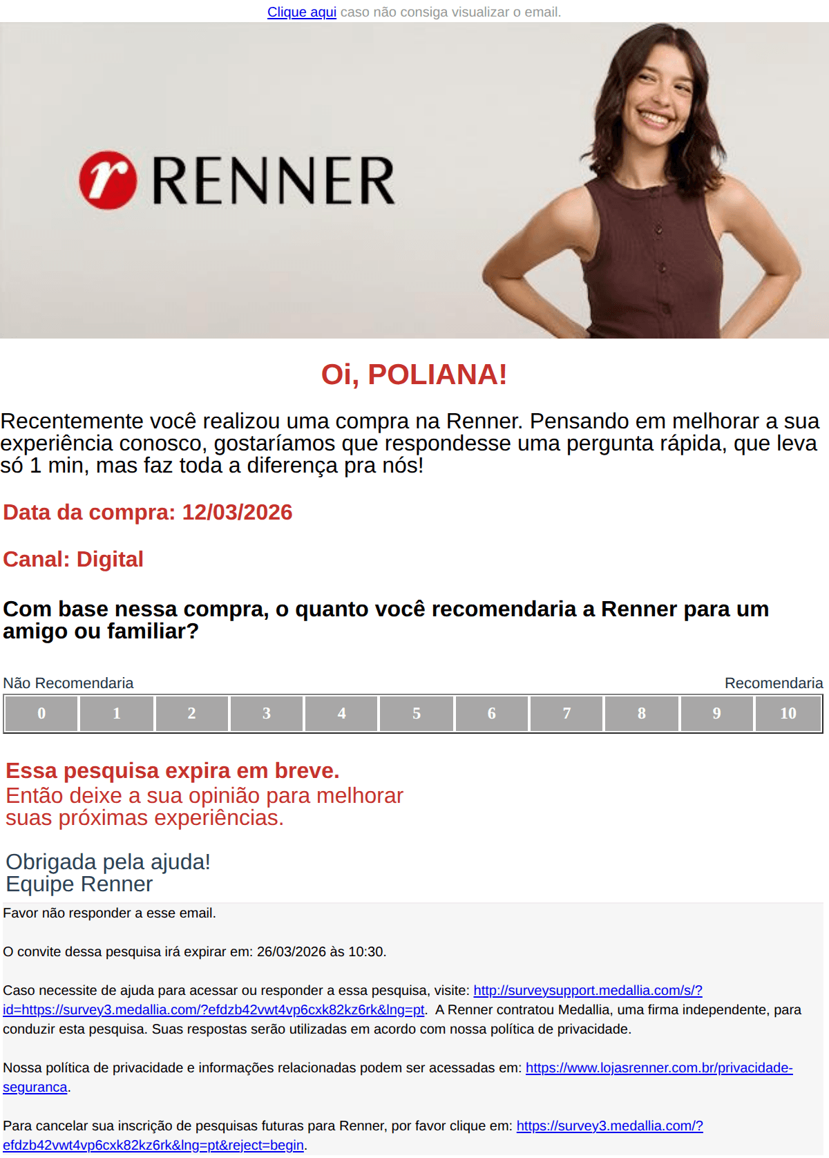 Renner: Psiu, só pra te lembrar 💭