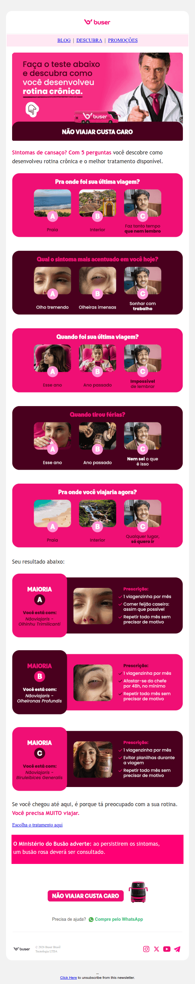 Buser: 🚨 Sintomas de rotina crônica detectados