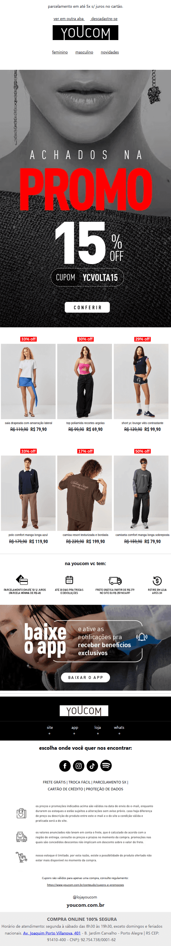 Youcom: achados na PROMO + 15 OFF 🕵️‍♀️