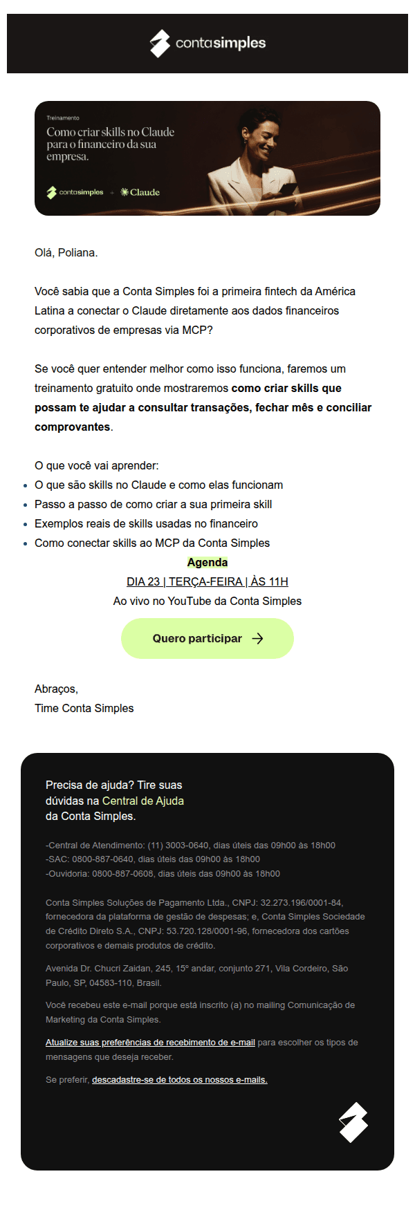 Conta simples: Skills no Claude: passo a passo