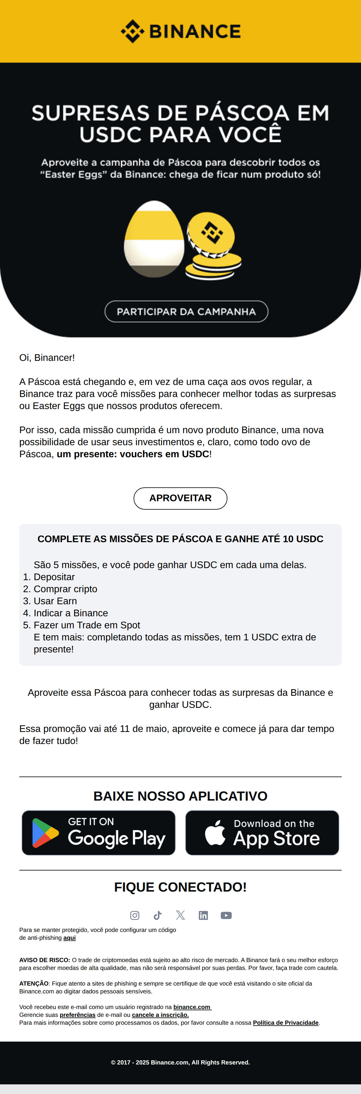Binance: 🐰 Uma surpresa de Páscoa diferente