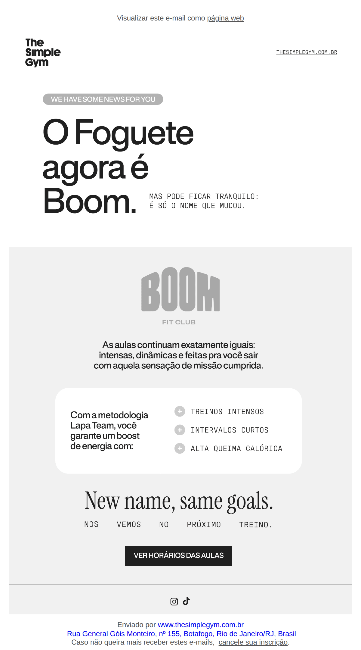 The simple gym: O Foguete agora é Boom! 💥