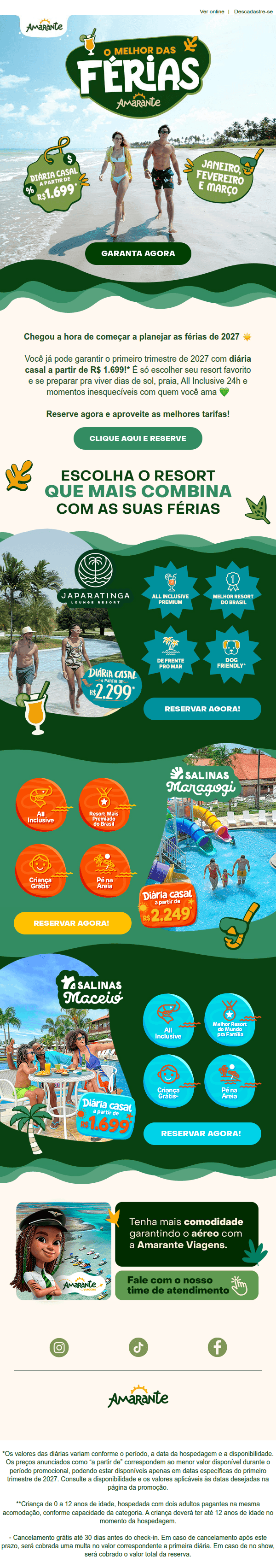 Amarante hoteis: Suas férias de 2027 a partir de R$ 1.699* 😱