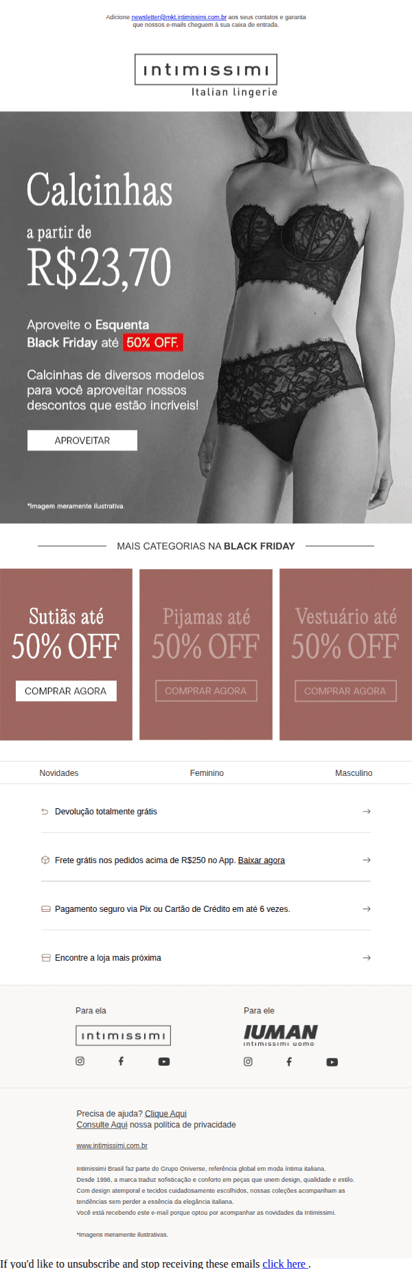 Intimissi: Último aviso: calcinhas por R$20 ✨