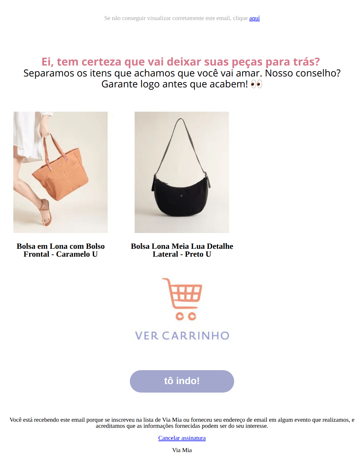 Via mia: ei, volta!💜