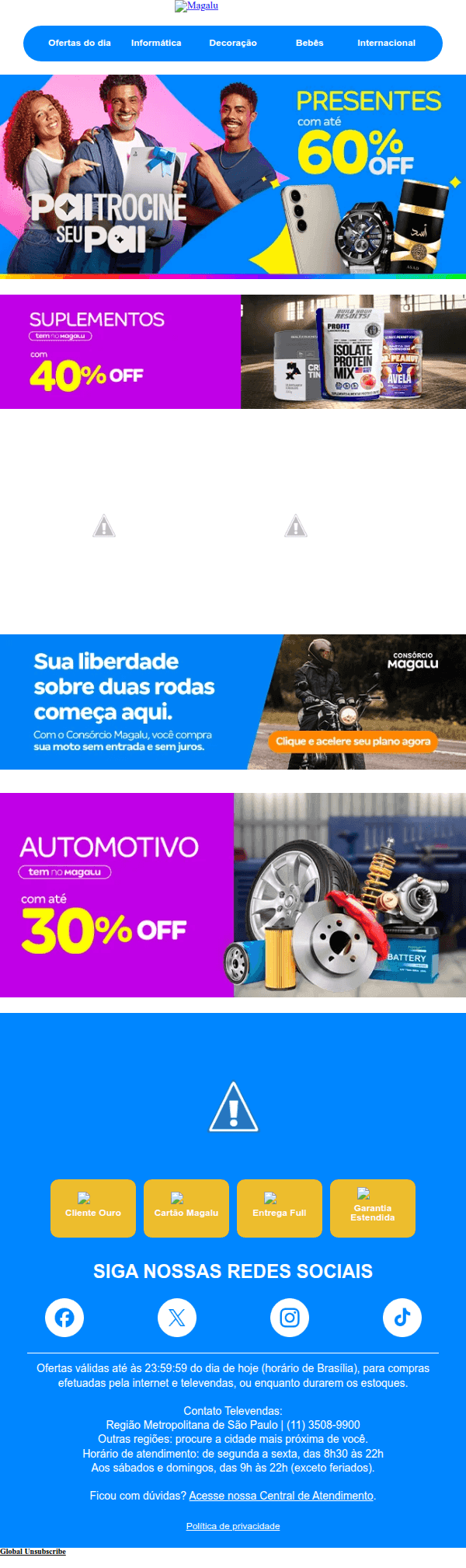 Magalu: O presente do seu Pai chegou!🚨