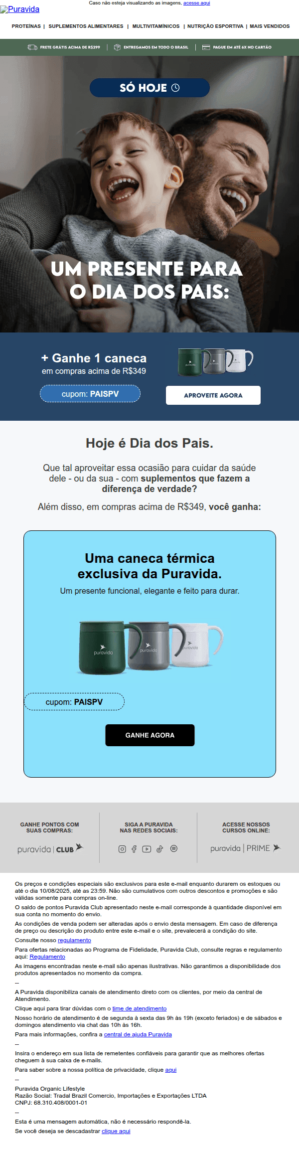 Puravida: Aqui tem um presente para os Pais.