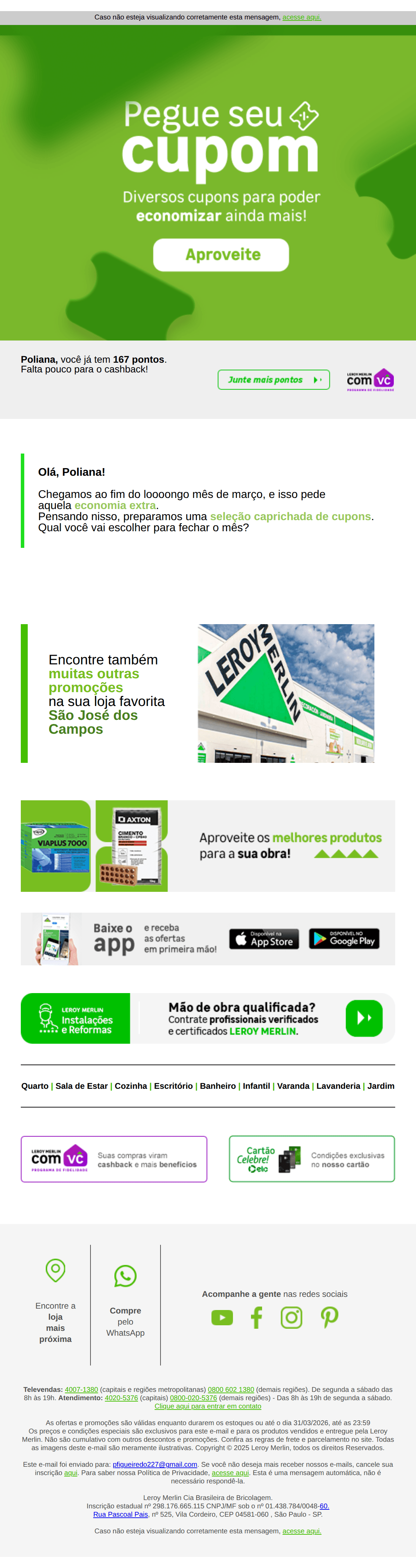 Leroy Merlin: Fim de mês combina com... 👀